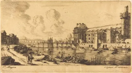 Le Pavillion de Mlle. et une partie du Louvre, by Charles Meryon
