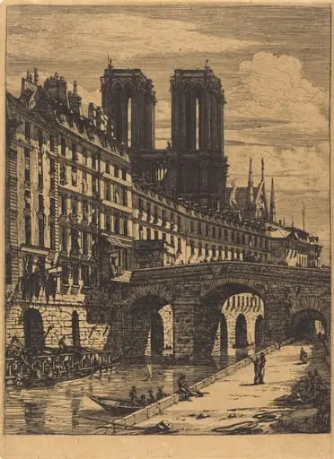 Le Petit Pont, Paris, by Charles Meryon