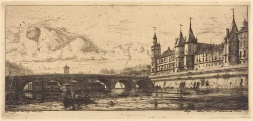 Le Pont-au-Change, Paris, by Charles Meryon