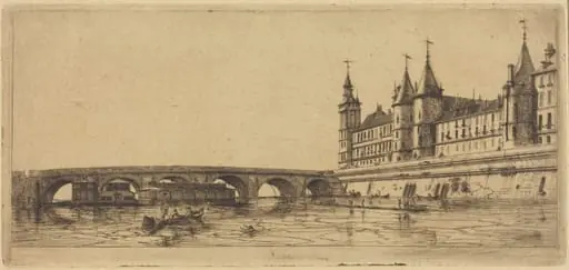 Le Pont-au-Change, Paris, by Charles Meryon