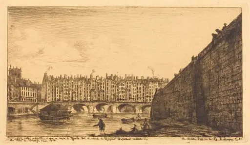 Le Pont-au-Change, Paris, vers 1784, by Charles Meryon