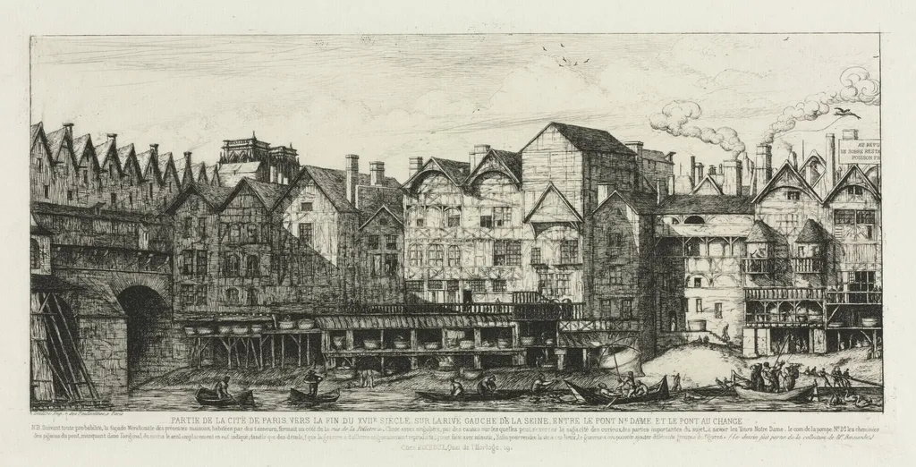 Part of the City of Paris at the End of the Seventeenth Century, by Charles Meryon, 1861