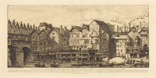 Partie de la Cité vers la fin du XVIIe siècle (View of the City of Paris Towards the Close of the XVIIth Century), by Charles Meryon