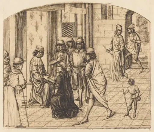 Présentation du Valère Maxime au Rois Louis XI (The Printer Valerius Maximus Being Presented to King Louis XI), by Charles Meryon
