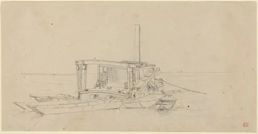 River Dredges and Lighters, by Charles Meryon
