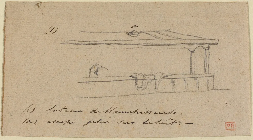 Study for "Le Petit Pont", by Charles Meryon, graphite, 1850