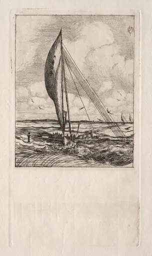 Swift Sailing Proa, Mulgrave Archipelago, Oceania, by Charles Meryon