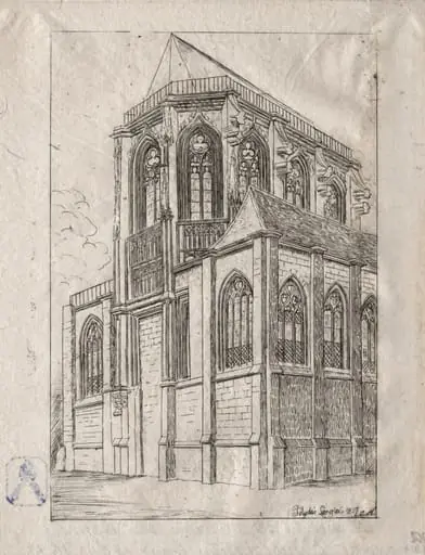 The Apse of the Church of St. Martin-sur-Renelle, by Charles Meryon