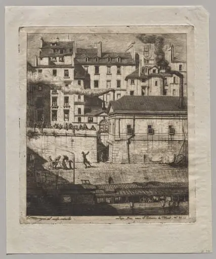 The Mortuary, Paris, by Charles Meryon
