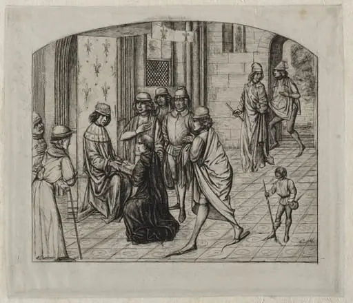 The Printed Work of the Latin Author, Valerius Maximus, Being Presented to King Louis XI, by Charles Meryon