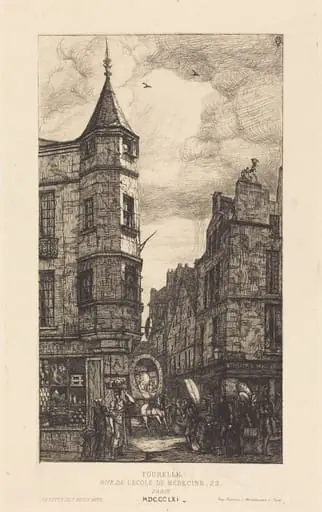 Tourelle, Rue de l'École de Médecine, 22, Paris, by Charles Meryon