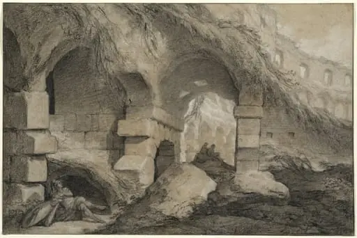 The Interior of the Colosseum, by Charles Michel-Ange Challe