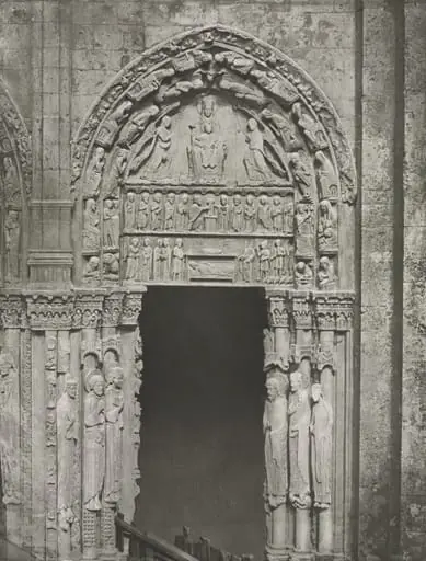 Chartres Cathedral: Right Door of the Royal Portal with Our Lady of Chartres, by Charles Nègre