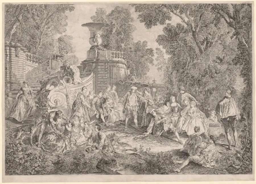 The Game of Blind Man's Bluff, by Charles-Nicolas Cochin, 1739