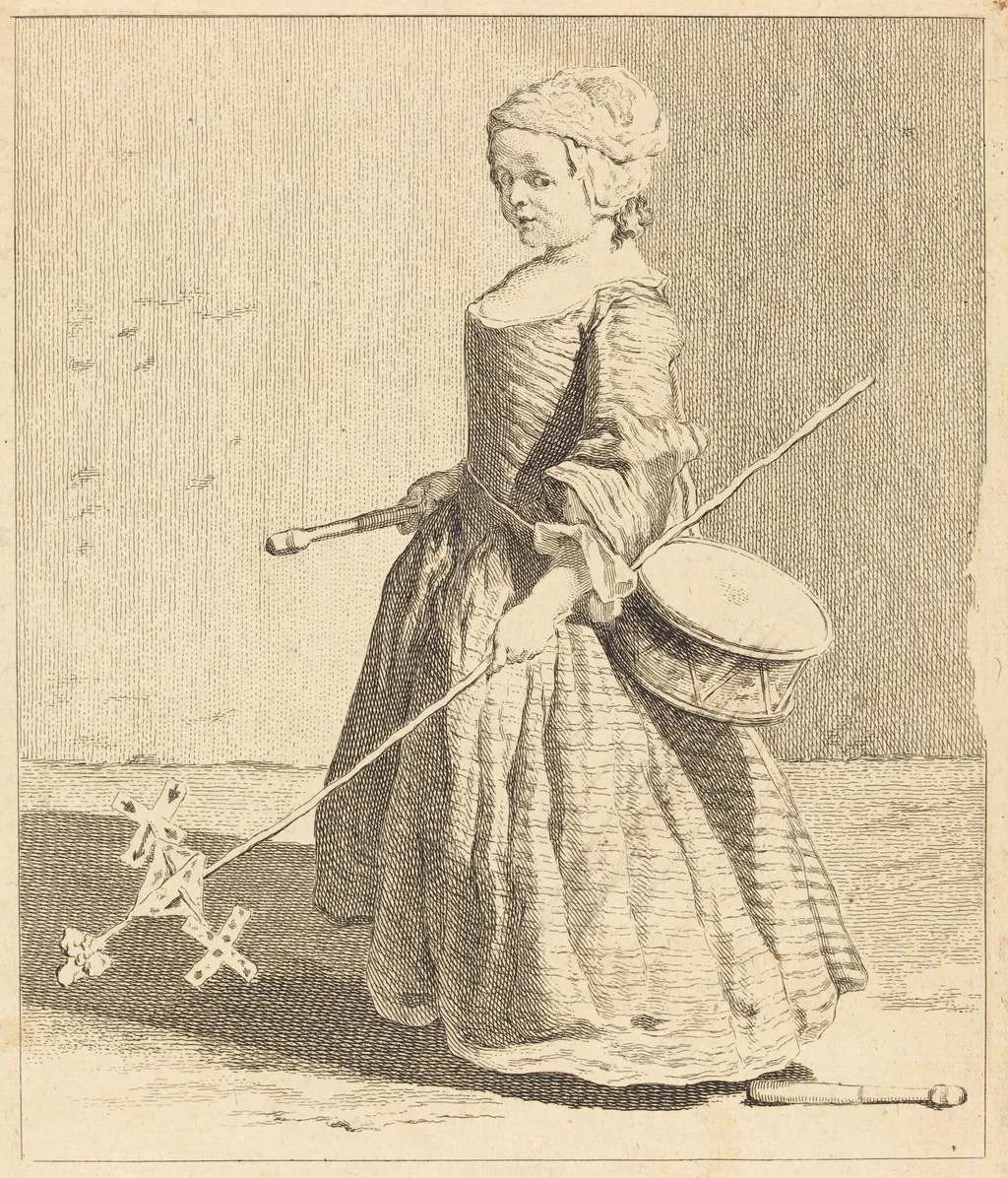 Le Jeune Soldat, by Charles-Nicolas Cochin I, ink, 1737