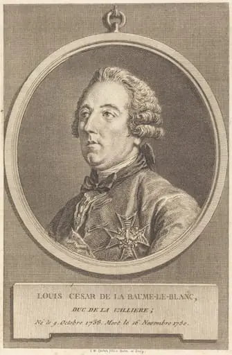 Louis Cesar de La Baume-le-Blanc, by Charles-Nicolas Cochin II