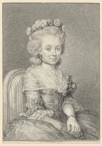 Mademoiselle Grogniard, Dame de Saint-Just, by Charles-Nicolas Cochin II