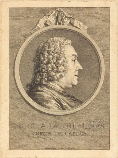 Ph.Cl.A. de Thubieres, Comte de Caylus, by Charles-Nicolas Cochin II
