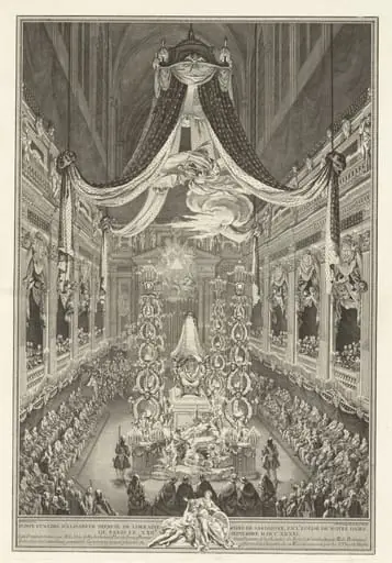 Pompe funèbre d'Élisabeth Therèse de Lorraine, by Charles-Nicolas Cochin II