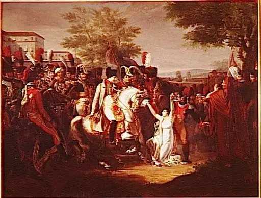 Mademoiselle de Saint-Simon asking for her father's pardon, December 1808