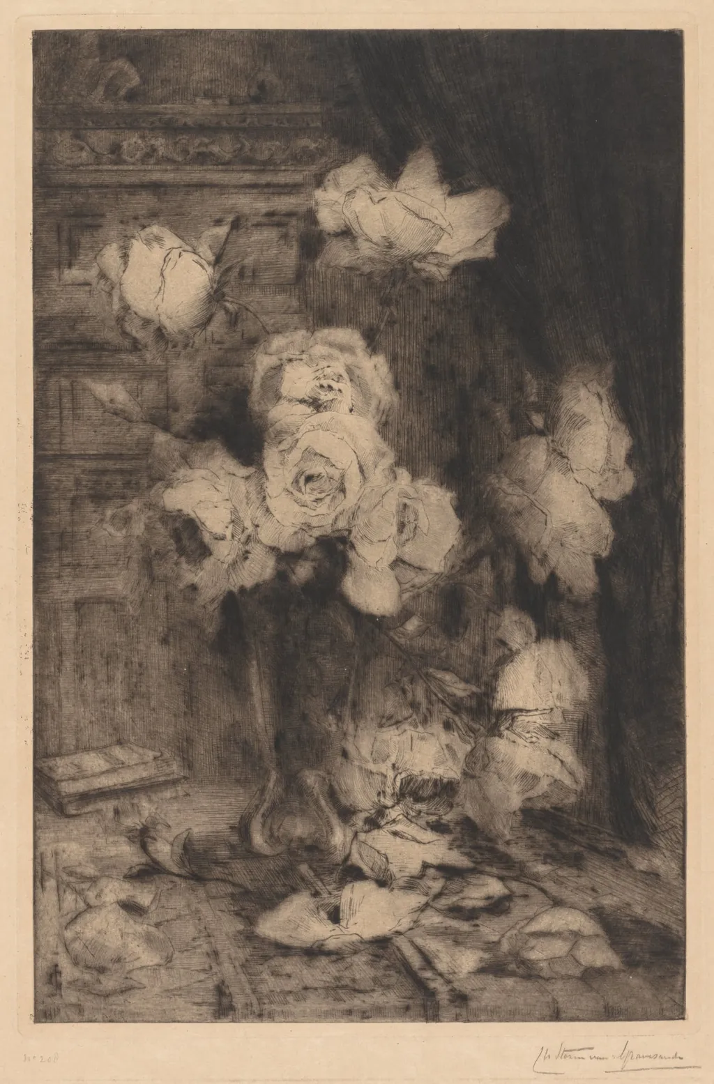 Study of Roses, by Charles Nicolas Storm van 's-Gravesande, 1891