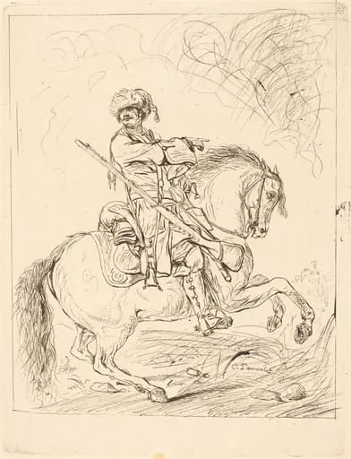 A Dragoon on Horseback, by Charles Parrocel