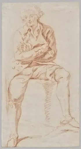 A Man Seated on the Edge of a Table, by Charles Parrocel