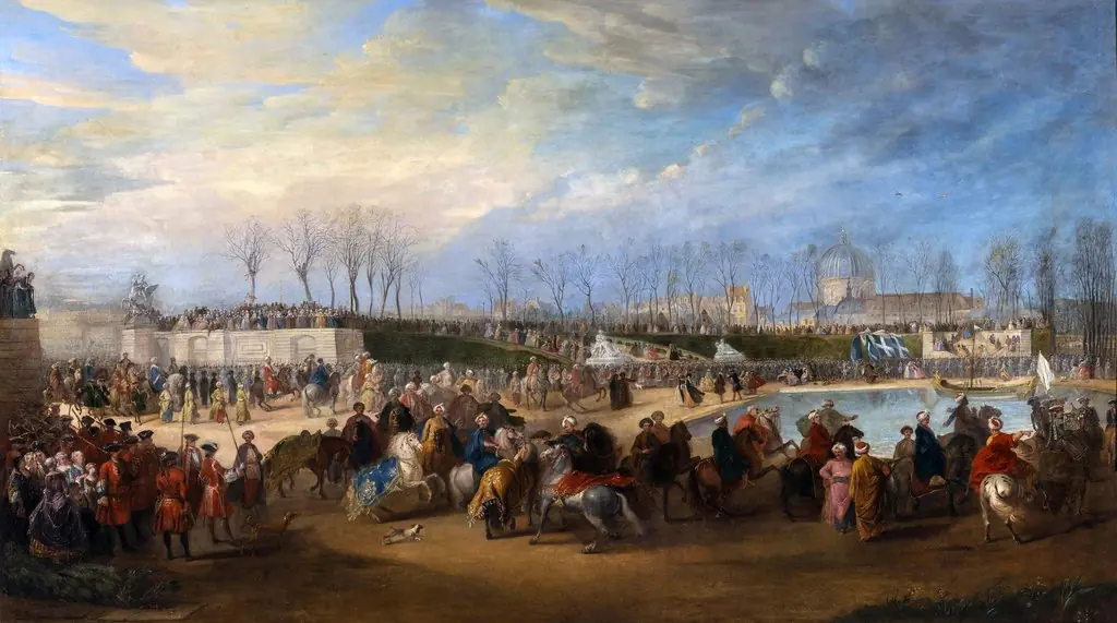 Mehemet Effendi, ambassadeur turc arrive aux Tuileries, 21 mars 1721