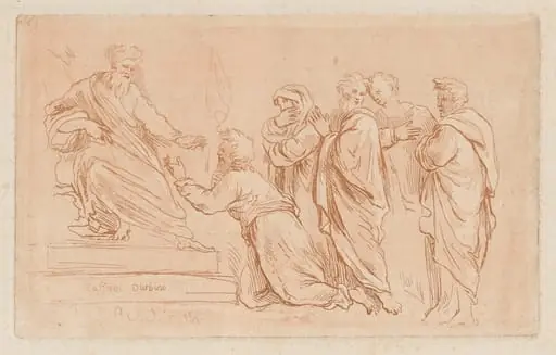 Adonias Imploring the Grace of Solomon or Jeroboam Kneeling before Rehoboam, by Charles-Paul-Jean-Baptiste de Bourgevin Vialart de Saint-Morys