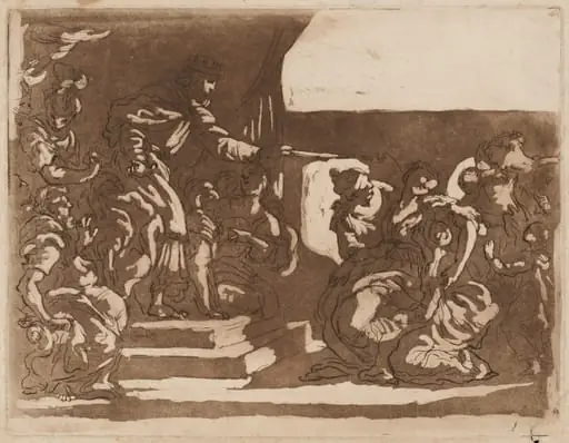 Esther before Ahasuerus, by Charles-Paul-Jean-Baptiste de Bourgevin Vialart de Saint-Morys