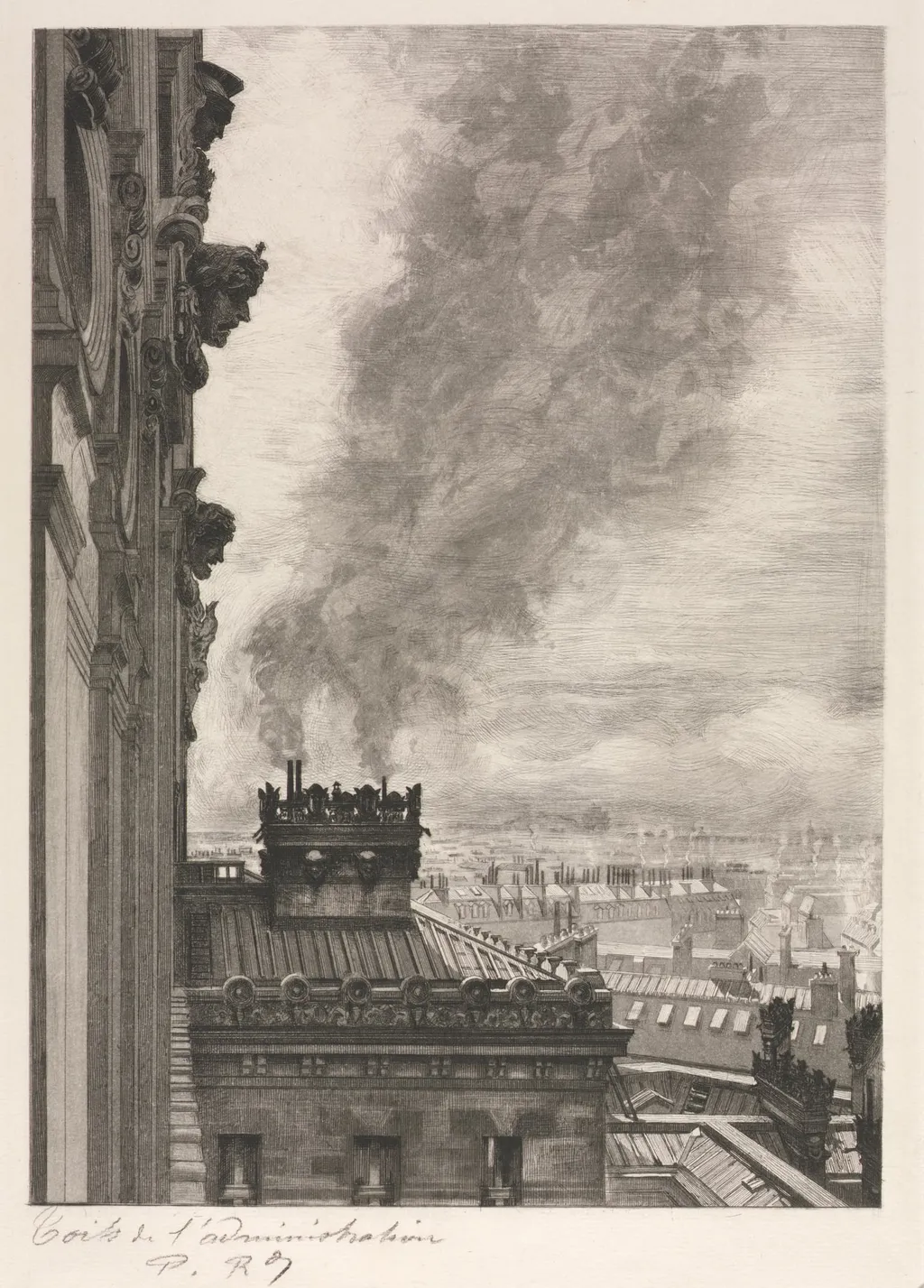 Rooftops of the Administration Building, by Charles Paul Renouard, 1881