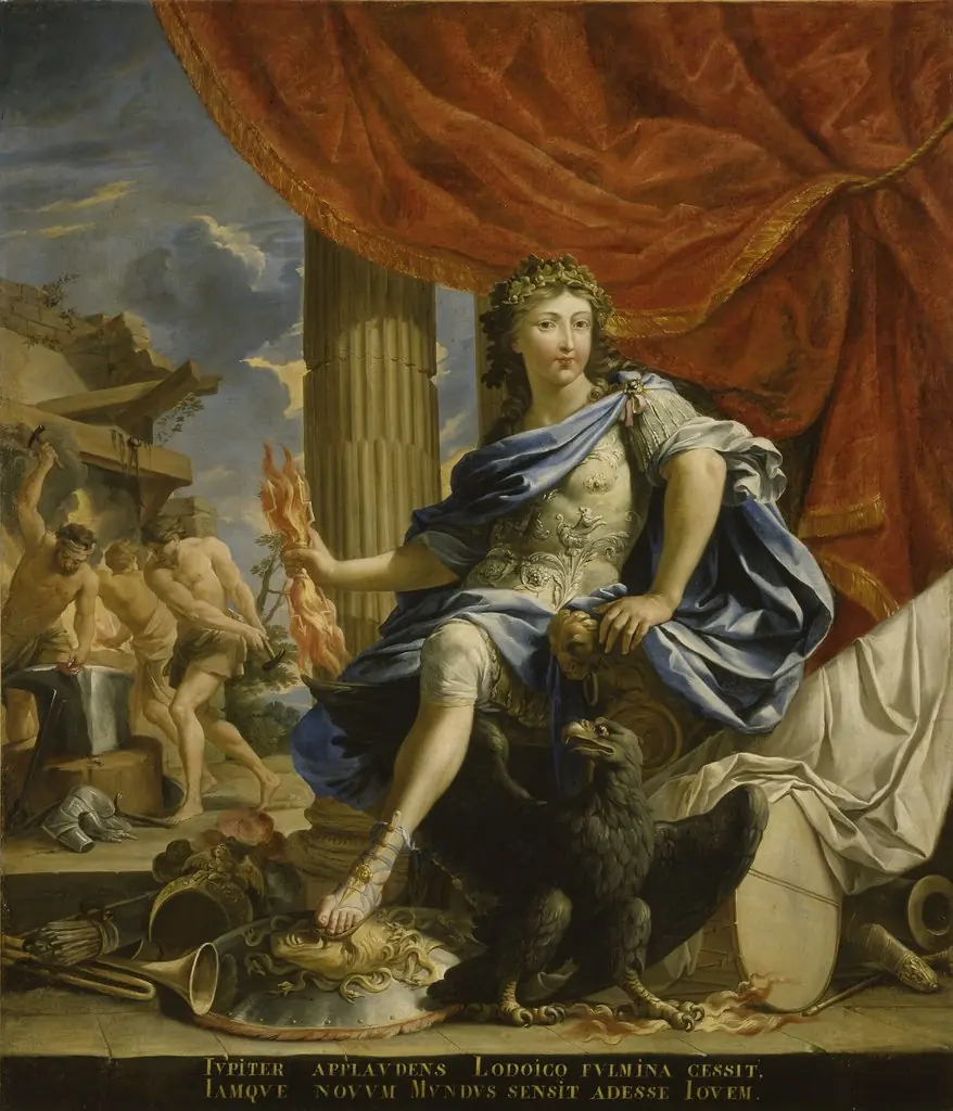 Louis XIV en Jupiter vainqueur de la Fronde, by Charles Poerson