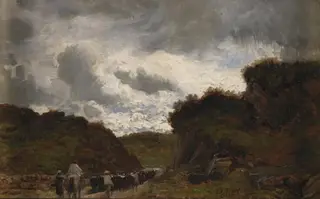 An old road near Holyhead, Anglesea, by Charles Potter, 1900