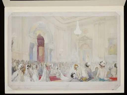 Presentation of debutantes at Buckingham Palace, by Charles Robinson