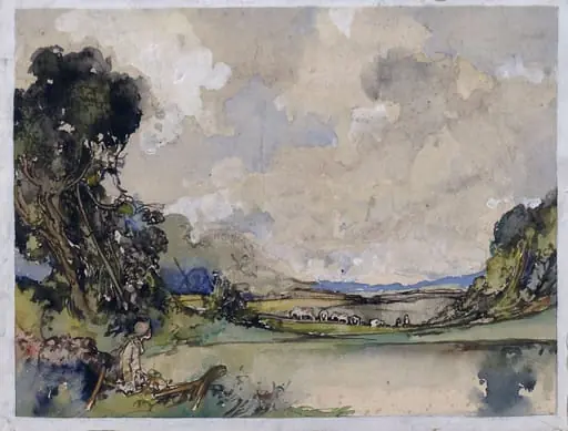 Valley Scene and Ponds, by Charles Robinson