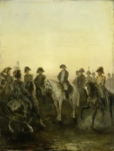 Napoleon with his Staff, by Charles Rochussen