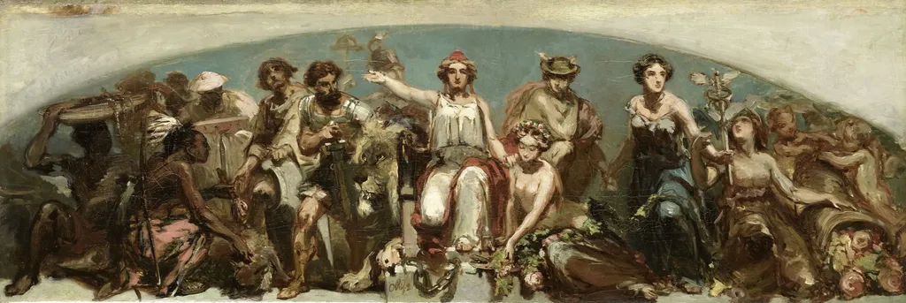The Colonies Pay Tribute to the Dutch Maiden, by Charles Rochussen, oil, 1852