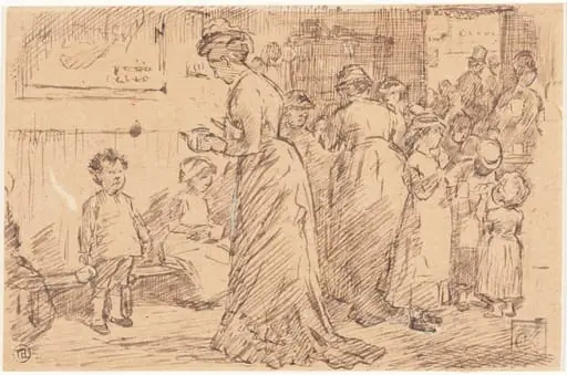 A Station Buffet, by Charles Samuel Keene