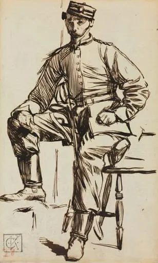 Charles Keene as a Volunteer, by Charles Samuel Keene
