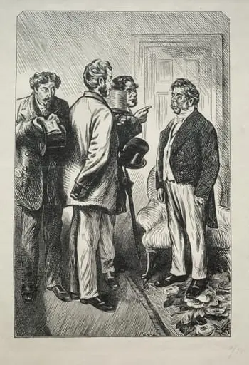 Our Christmas Turkey, Mr. Bobsby Concerned, by Charles Samuel Keene
