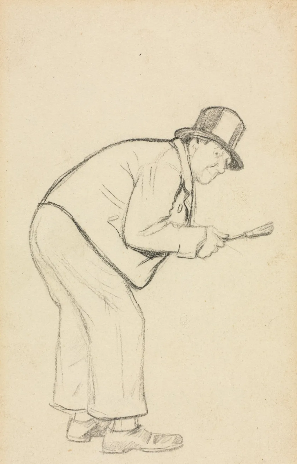 Study for "A Woman Hater", by Charles Samuel Keene, 1871