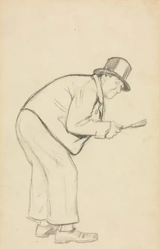Study for "A Woman Hater", by Charles Samuel Keene