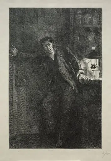 The Coat with the Fur Lining, by Charles Samuel Keene