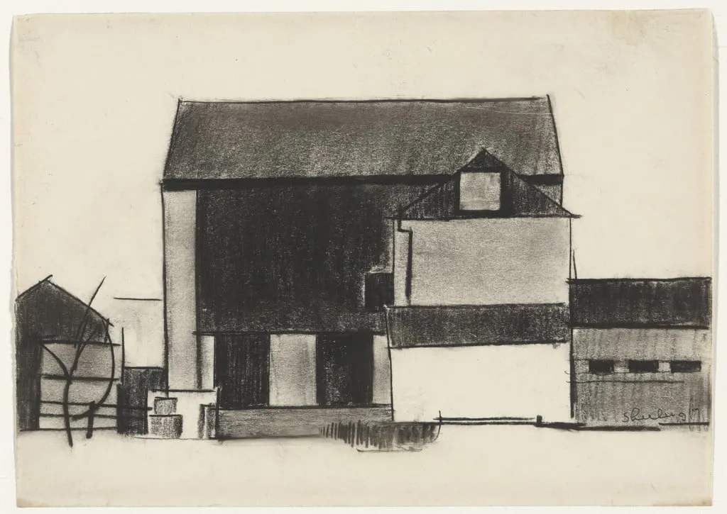 Untitled, by Charles Sheeler, crayon, 1917