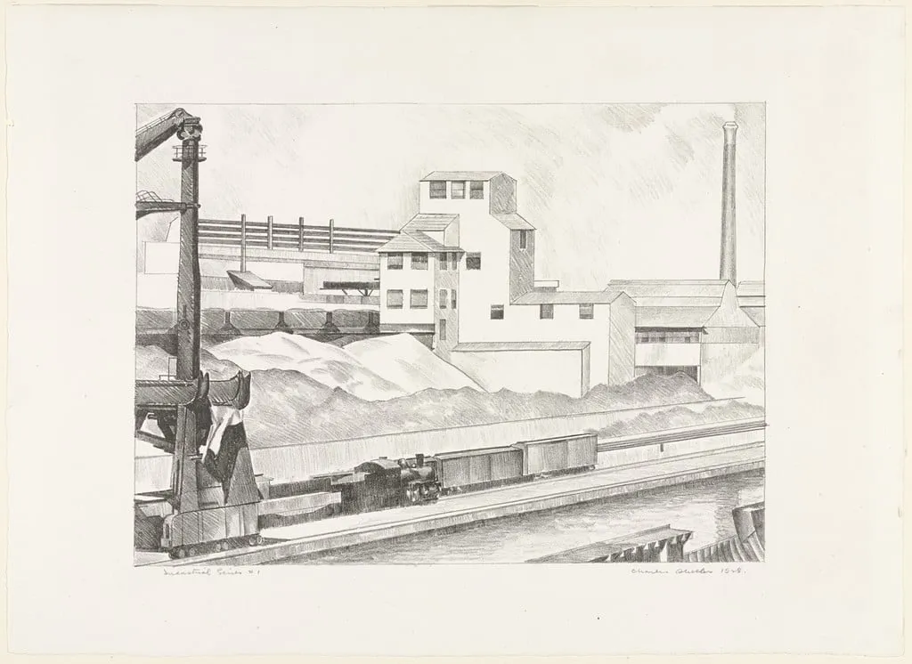 Untitled, by Charles Sheeler, ink, 1928