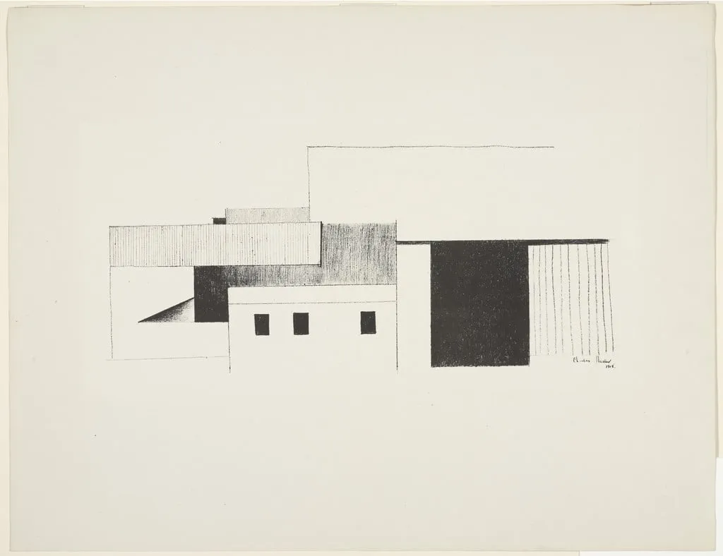 Untitled, by Charles Sheeler, ink, 1918
