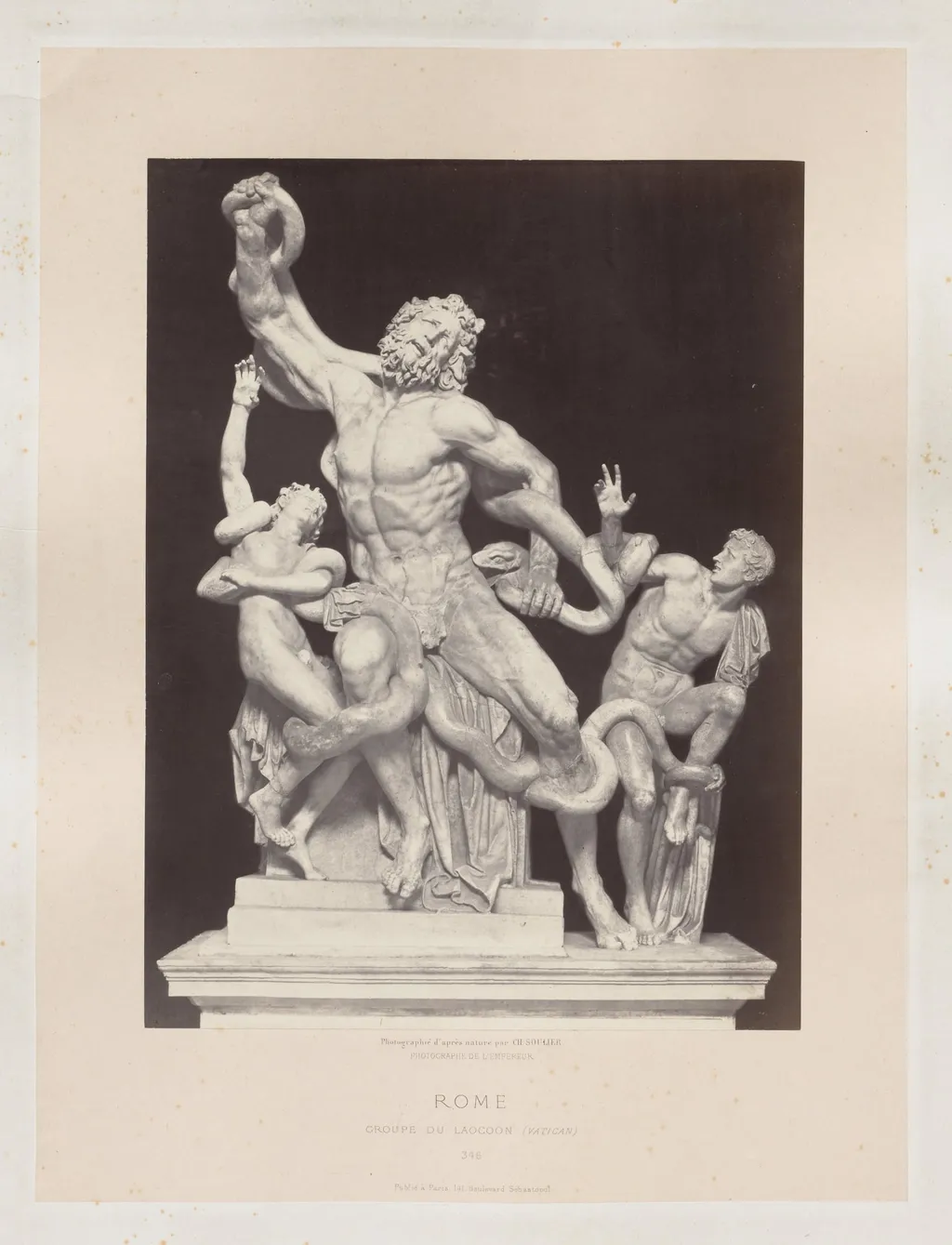 Rome: Groupe de Laocoon (Vatican), by Charles Soulier, 1860