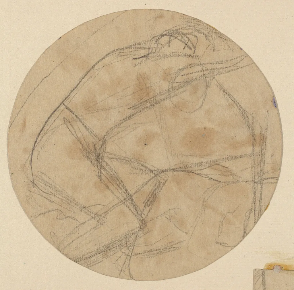 Figure Study, by Charles Sprague Pearce, graphite, 1894