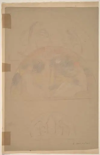 Studies for a Lunette [recto], by Charles Sprague Pearce