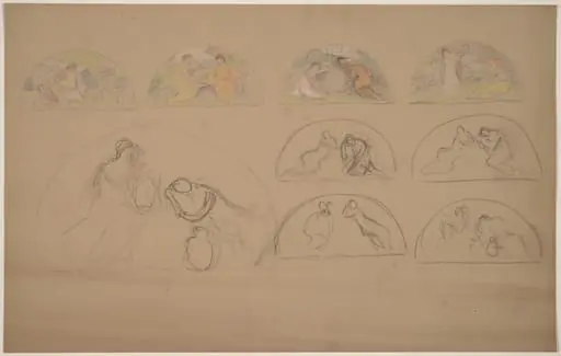 Studies for Lunettes, by Charles Sprague Pearce
